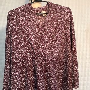 Covington Woman Purple 3/4 Sleeve Blouse